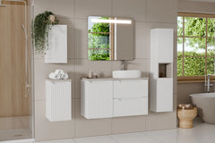 Colonne de salle de bain suspendue 140 cm Nova blanc