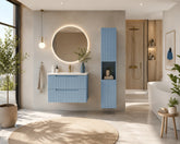 Colonne de salle de bain suspendue 140 cm Nova bleu sky