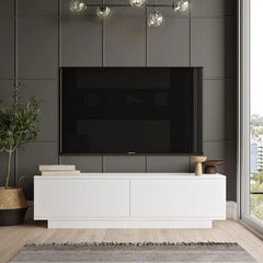 Meuble TV CELESTE blanc avec finition mate et design moderne