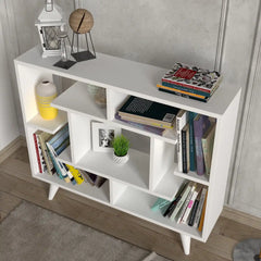 Console d’entrée blanche SCANDICHIC – meuble nordique bois et étagères pour entrée, salon ou chambre