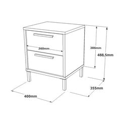 Plan technique de la table de chevet ASTRA - Dimensions et détails du produit
