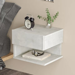 table de chevet suspendue Elysium gris clair avec tiroir