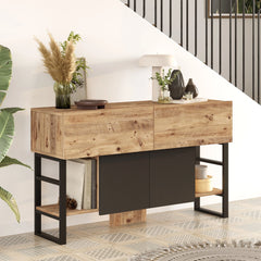 Meuble console industrielle avec porte – modèle JUNO LeBoMeuble