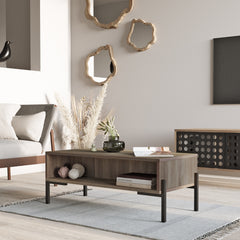 ELARA table basse chêne sauvage aspect naturel salon moderne