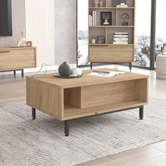 Mise en situation de la table basse Vega dans un intérieur contemporain