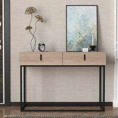 Console CORDOUE en bois et structure en acier, style contemporain pour entrée