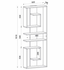 Plan technique de la bibliothèque BiblioBibliothèque blanche contemporaine avec décoration minimaliste