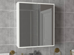 Armoire Miroir Kayla Fermée Suspendue dans Salle de Bain Moderne