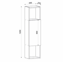 Schéma dimensionnel ColonnaVersa colonne salle de bain compacte - LeBoMeuble