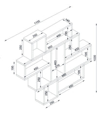 Etagère murale unique en bois blanc avec compartiments asymétriques pour décoration chic - leBoMeuble
