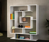 Bibliothèque ÉLÉGANLIVRES blanche - Vue d’ensemble avec objets déco, Idéale pour livres et décoration