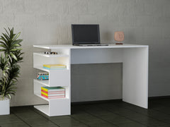 Blanc-Bureau Design Blanc Optiméo avec Rangements Intégrés
