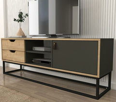 Meuble TV Atlanta Essence avec espace de rangement - LeBoMeuble