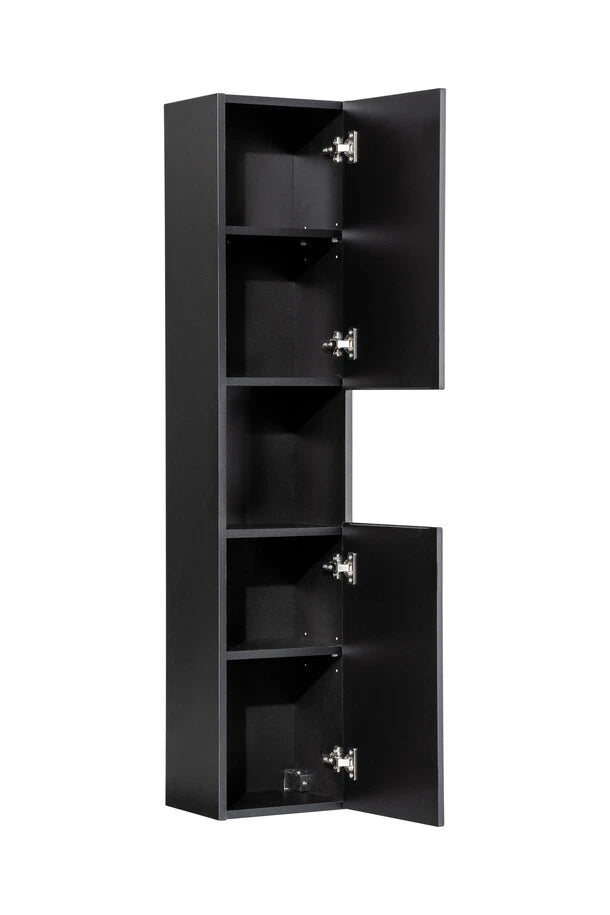 Colonne de salle de bain suspendue 140 cm Nova noir