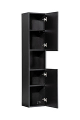 Colonne de salle de bain suspendue 140 cm Nova noir