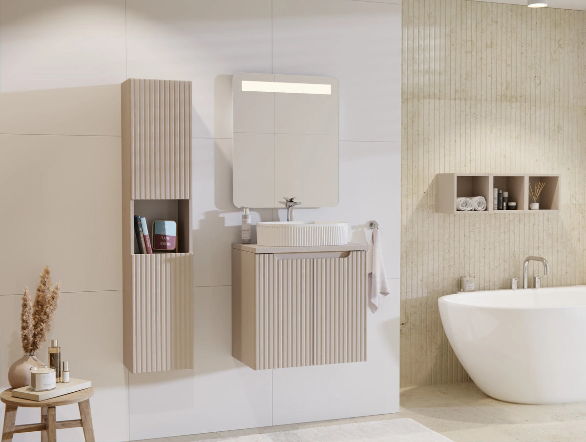 Colonne de salle de bain suspendue 140 cm Nova cachemire