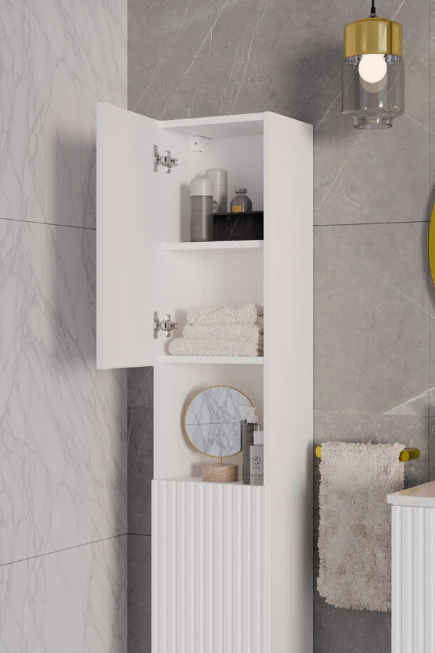 Colonne de salle de bain suspendue 140 cm Nova blanc