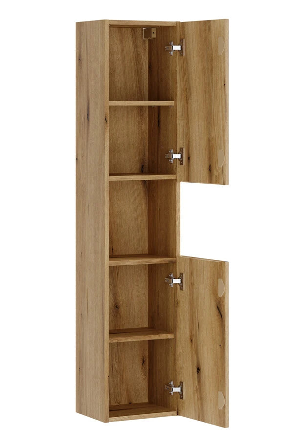 Colonne de salle de bain suspendue 140 cm Nova chêne naturel
