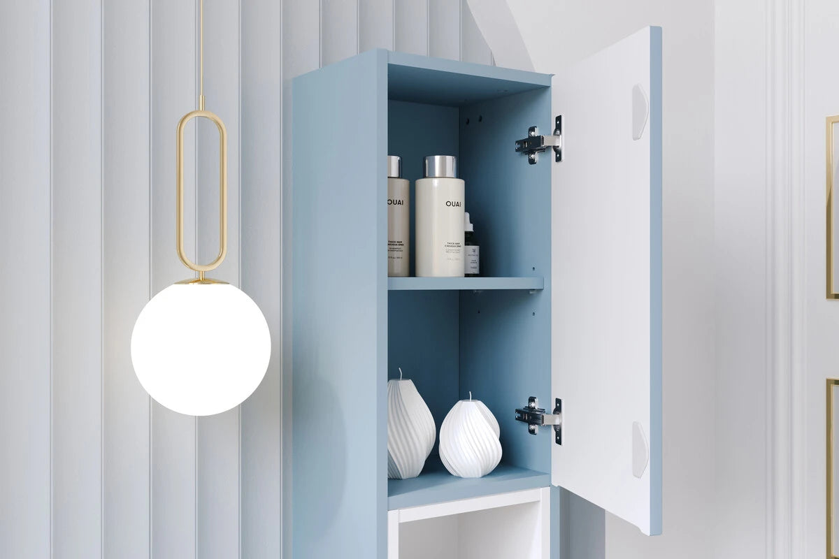 Colonne de salle de bain suspendue 140 cm Nova bleu sky