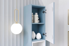 Colonne de salle de bain suspendue 140 cm Nova bleu sky