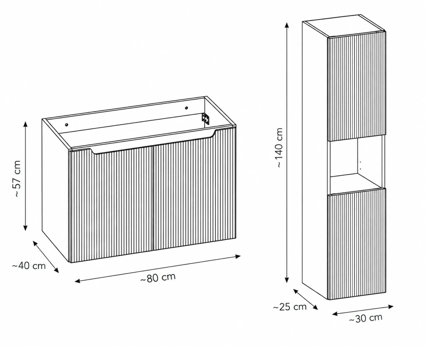 Ensemble salle de bain Nova blanc 80 cm avec vasque à poser et colonne