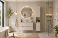 Colonne de salle de bain suspendue 140 cm Nova cachemire