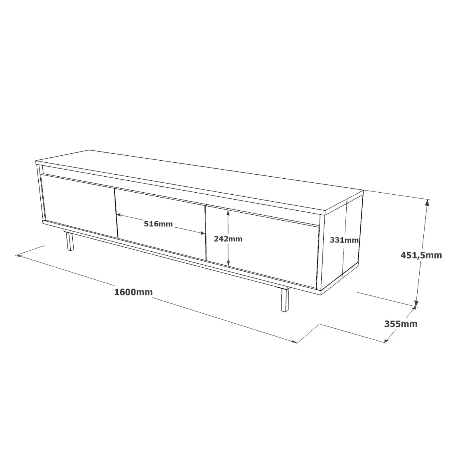 fiche technique meuble-tv-mirage-gris-noir-rangement.jpg → Meuble TV avec rangements spacieux pour box TV, consoles et accessoires