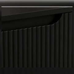 Meuble simple 80 cm avec vasque à poser et 2 tiroirs Nova noir