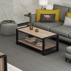 Table basse design GRENADE de leBoMeuble, vue angle salon avec décoration moderne