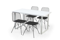 Table à manger 'MEMPHIS' de leBoMeuble design minimaliste avec pieds en acier